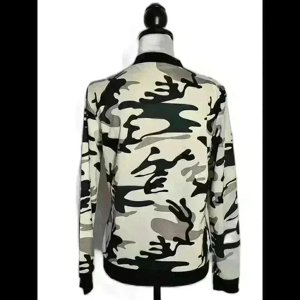 Stylish Women's Camo Print Long Sleeve Jacket
